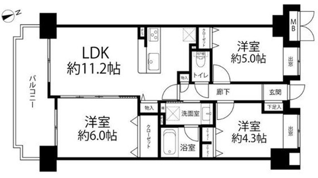 【間取り】 | グリーンプラザ大井町中央