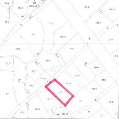 【区画図】 | 大鰐町大字唐牛字沼田・土地物件 | 公図です。