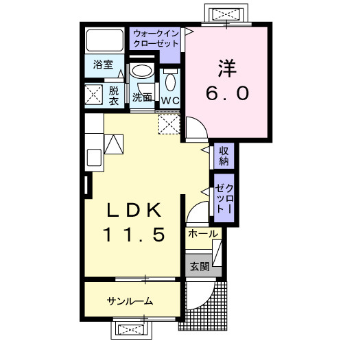 ウェストホールの間取り