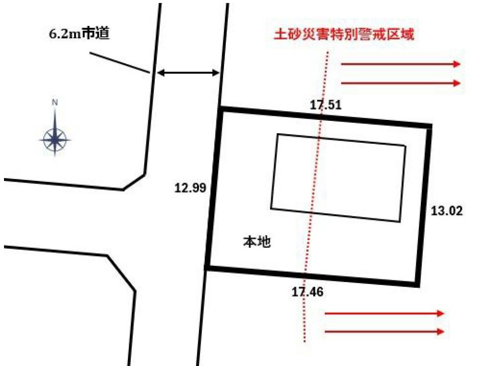 閑静な住宅街　「イトーピア」分譲地内の土地図|土地図