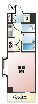 アヴェニール駒沢大学　駅近　バストイレ別　角部屋の間取り