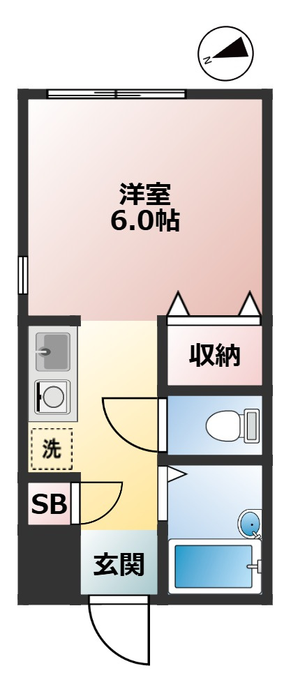 グルクスハイムⅡ　駅近　バストイレ別　オートロックの間取り