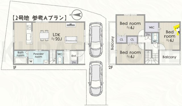 京都市西京区川島玉頭町　建築条件付き土地の参考プラン