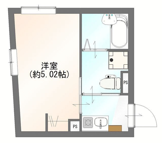 クレスト中台Ｂの間取り