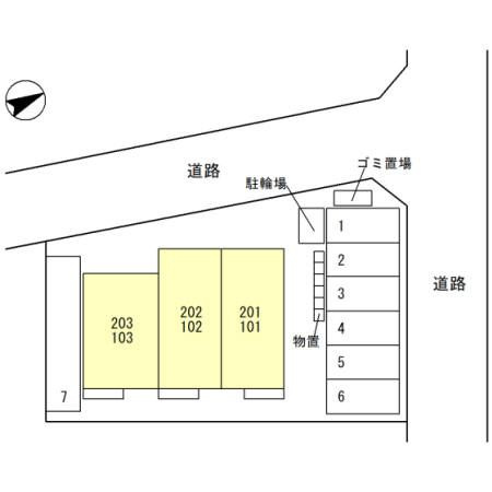 カーサ　フェリスの区画図