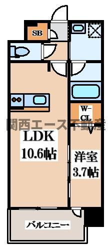 【間取り】 | D.Clarest長田駅前