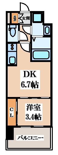 【間取り】 | D.Clarest長田駅前
