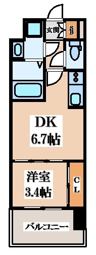 【間取り】 | D.Clarest長田駅前