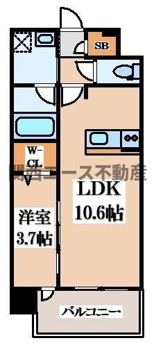 【間取り】 | D.Clarest長田駅前