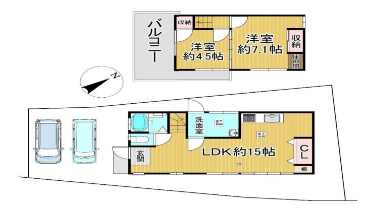 上原町戸建の間取り