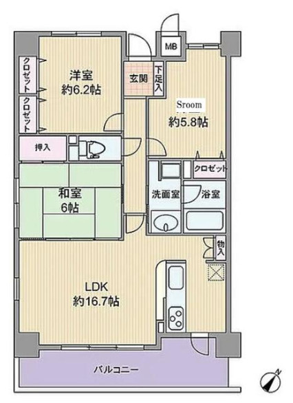ネバーランド西宮鳴尾ソレイユの間取り|鳴尾小学校徒歩5分！鳴尾中学校徒歩8分！