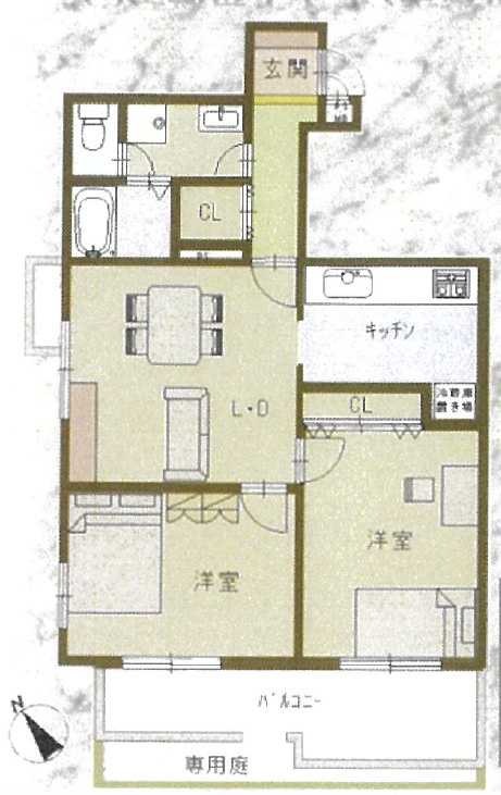 深江ロイヤルマンションの間取り|全部屋エアコン設置可能！住宅設備も充実しています