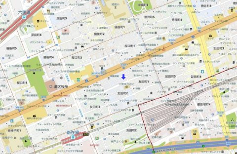 神戸市灘区友田町2丁目　新築戸建の地図