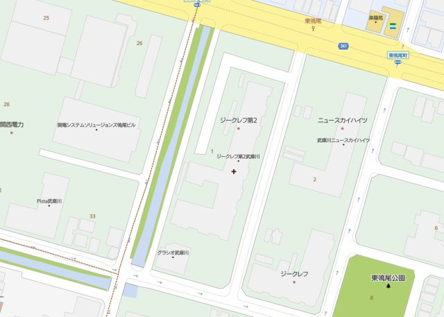 ジークレフ第二武庫川の地図