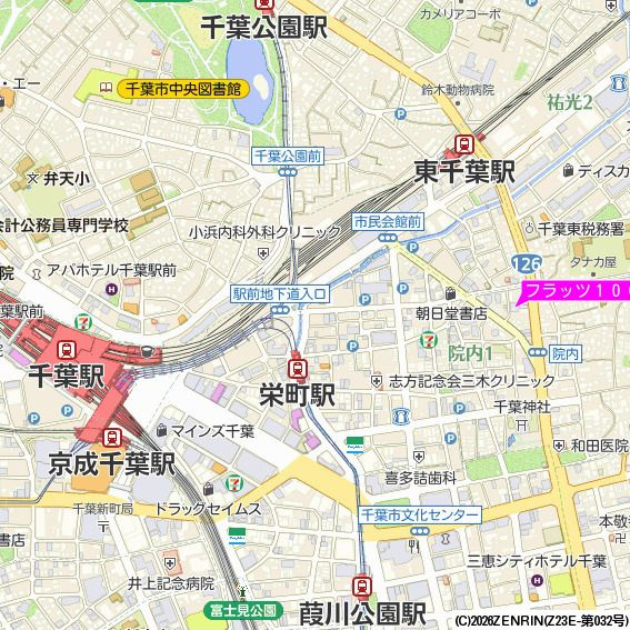 フラッツ100の地図