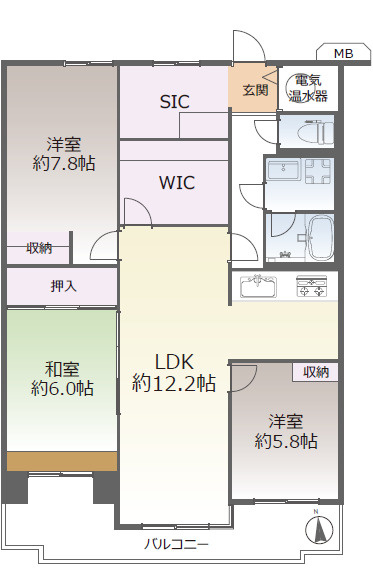 香枦園壱番館の間取り