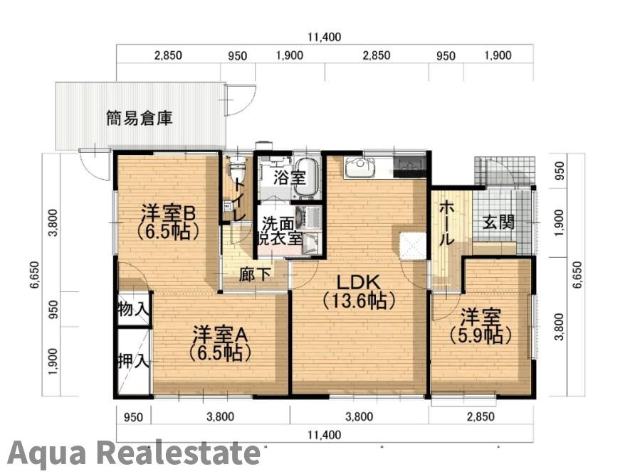 高松市多肥上町の中古一戸建の間取り