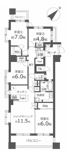 【リフォーム／シェヌ新横浜】の間取り