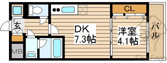 ONE ROOF FLAT TENJINBASHIの間取り