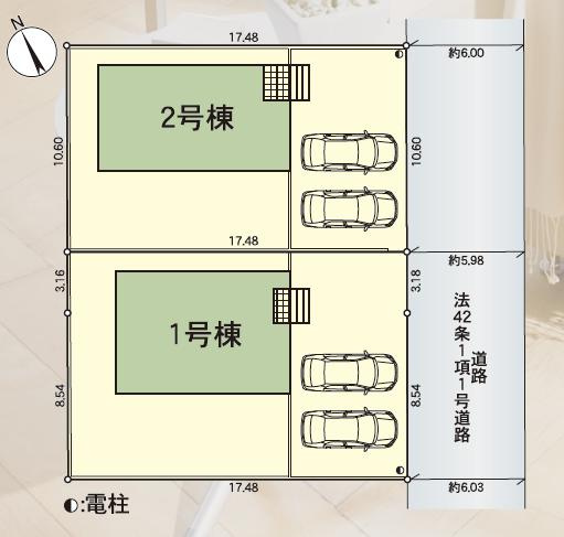 潮来市日の出第10　新築戸建　2号棟の区画図