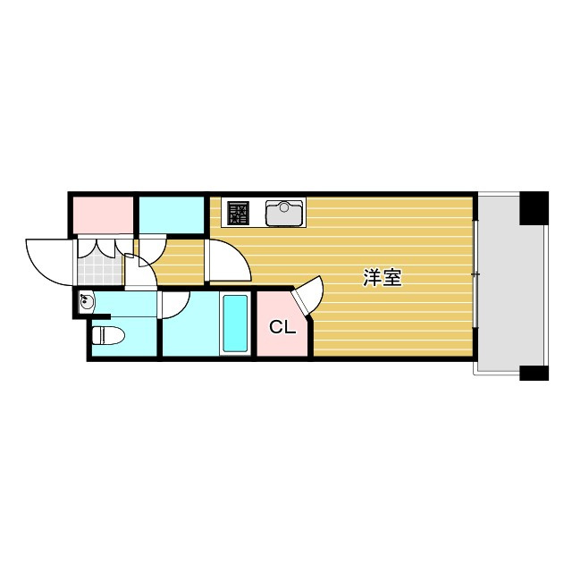 アパートメンツ江坂の間取り