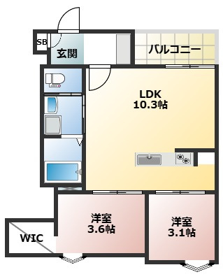 REGALEST志賀本通5の間取り