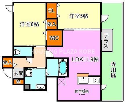 キャム月見山Ⅲの間取り