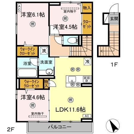 雅　MiyabiⅢの間取り