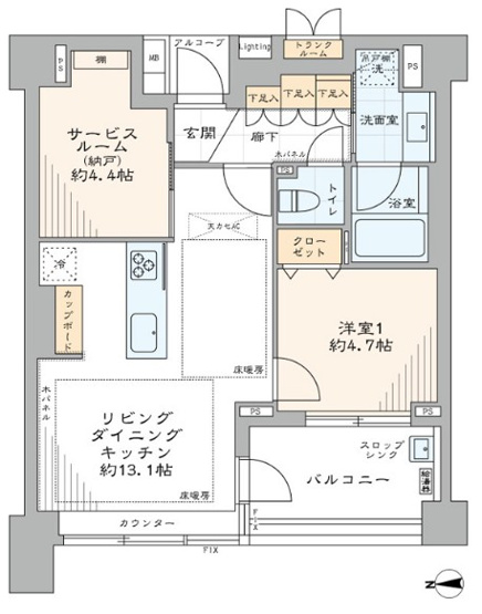 【間取り】 | パーク・コート四谷