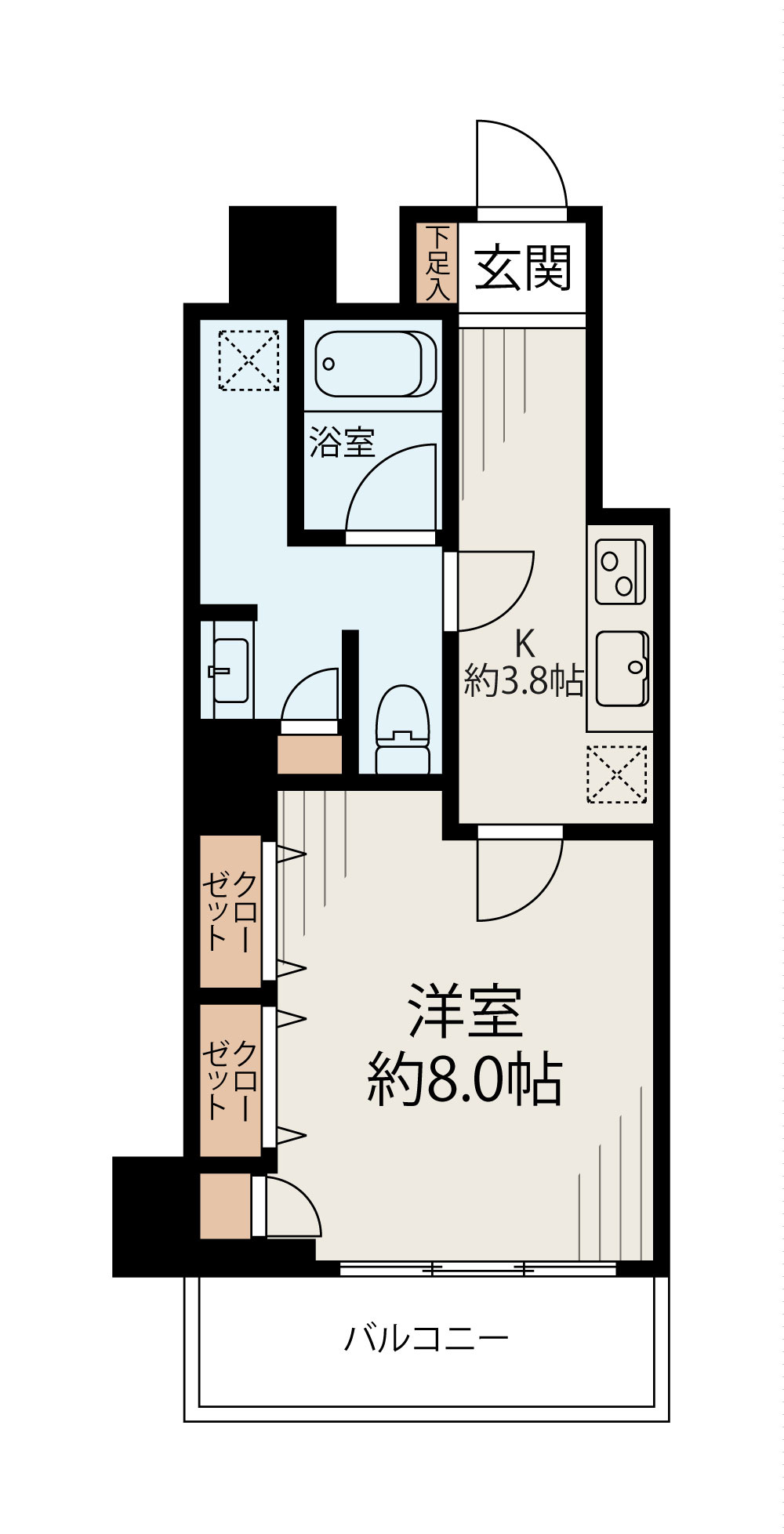 クローバー六本木の間取り