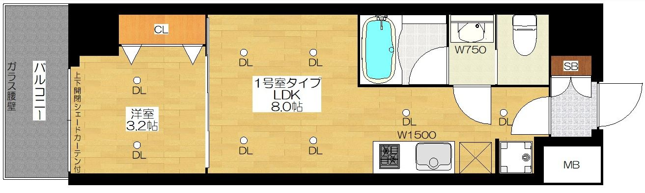 ブエナビスタ西天満の間取り