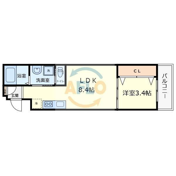 リアコート天王寺東の区画図|リアコート天王寺東　間取り