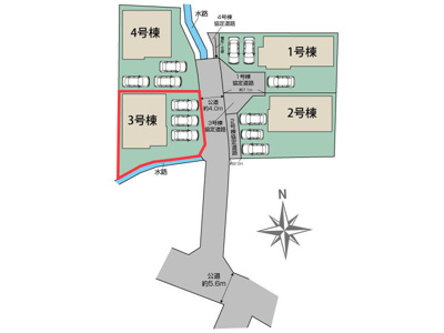 【区画図】 | Blooming　Garden　方木田古屋敷　3号棟
