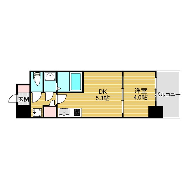 クレストコート江坂垂水町の間取り