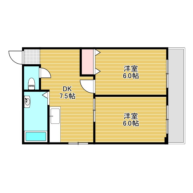 谷田十三マンションの間取り