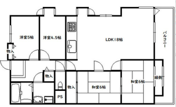 コスモハイツ千里桃山台の間取り
