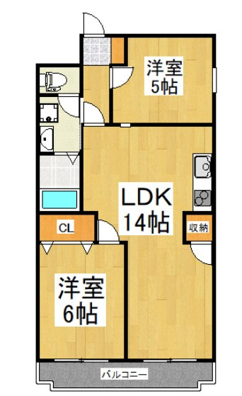 サンライズ御庵の間取り