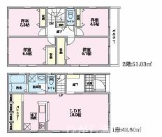 藤沢市大庭　売地　　全6区画の参考プラン|宅地5参考プラン
