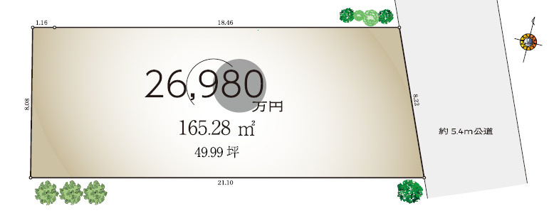 世田谷区奥沢2丁目の土地図