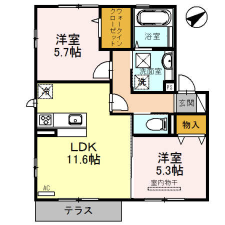 【間取り】 | セジュールK
