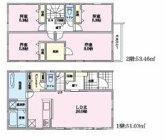 藤沢市大庭　売地　　全6区画の参考プラン|宅地6参考プラン
