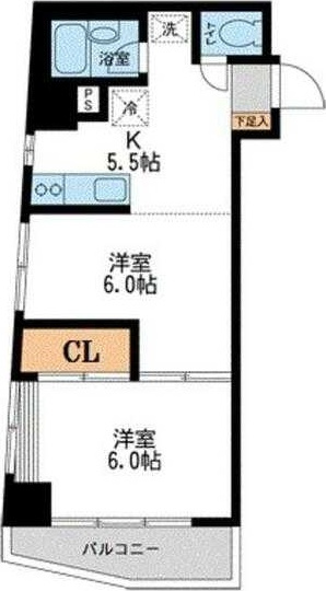 阪上ロイヤルハイツ第二の間取り