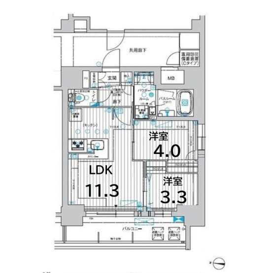 【間取り】 | プレサンス　レイズ　鶴舞公園