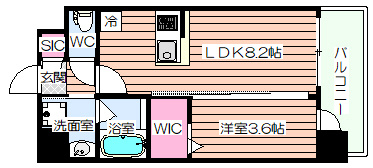 【間取り】 | エステムコート難波WEST-SIDEⅧエクシーナ