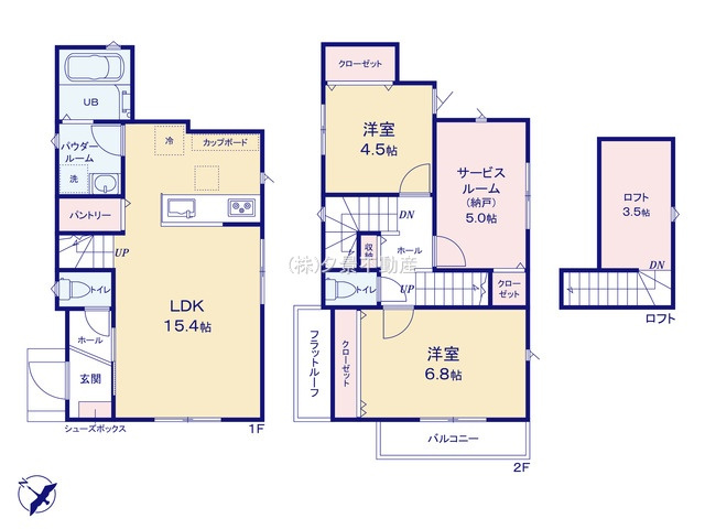 《仲介手数料無料》三鷹市井の頭１丁目5-10新築一戸建ての間取り