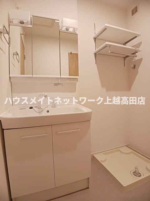ヴィラ　シャングリラ高田　Ｂの洗面所|洗髪洗面化粧台