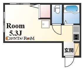 神戸市灘区下河原通２丁目の賃貸マンションの間取り