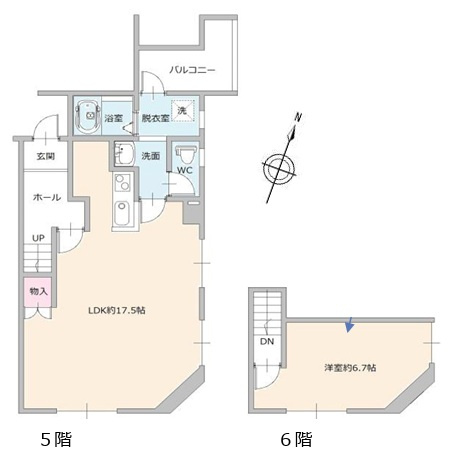 芦屋市公光町の賃貸マンションの間取り