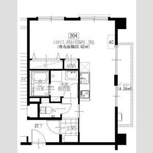 芦屋市川西町の賃貸マンションの間取り