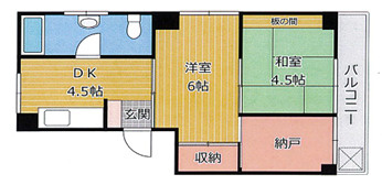 神戸市灘区篠原南町５丁目の賃貸マンションの間取り